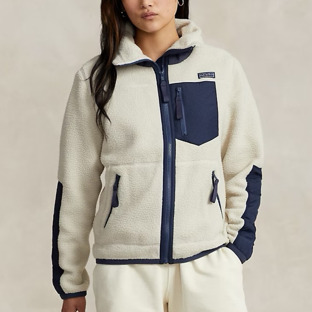 Polo Ralph Lauren Ripstop-Trim Fleece Zip Jacket